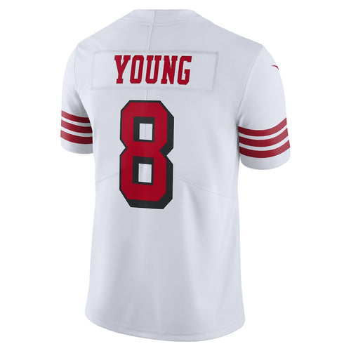 SF.49ers #8 Steve Young Player Whtie Color Rush Vapor Untouchable Limited Football Jerseys football jersey product view 1