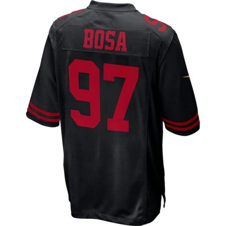 #97 Nick Bosa Player SF.49ers Black Fashion Game Football Jerseys football jersey product view 1