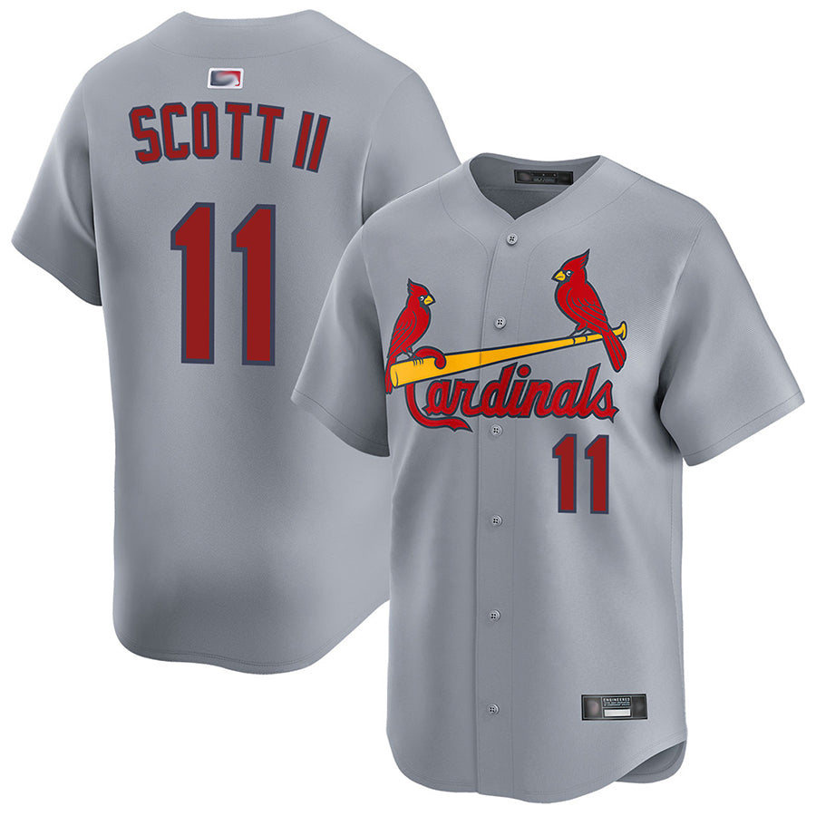 St.Louis Cardinals #11 Victor Scott II Player Road Limited Home Baseball Jerseys baseball jersey product view 1