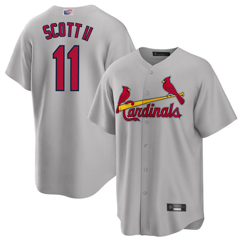 St.Louis Cardinals #11 Victor Scott II Player Road Replica Baseball Jerseys baseball jersey product view 1