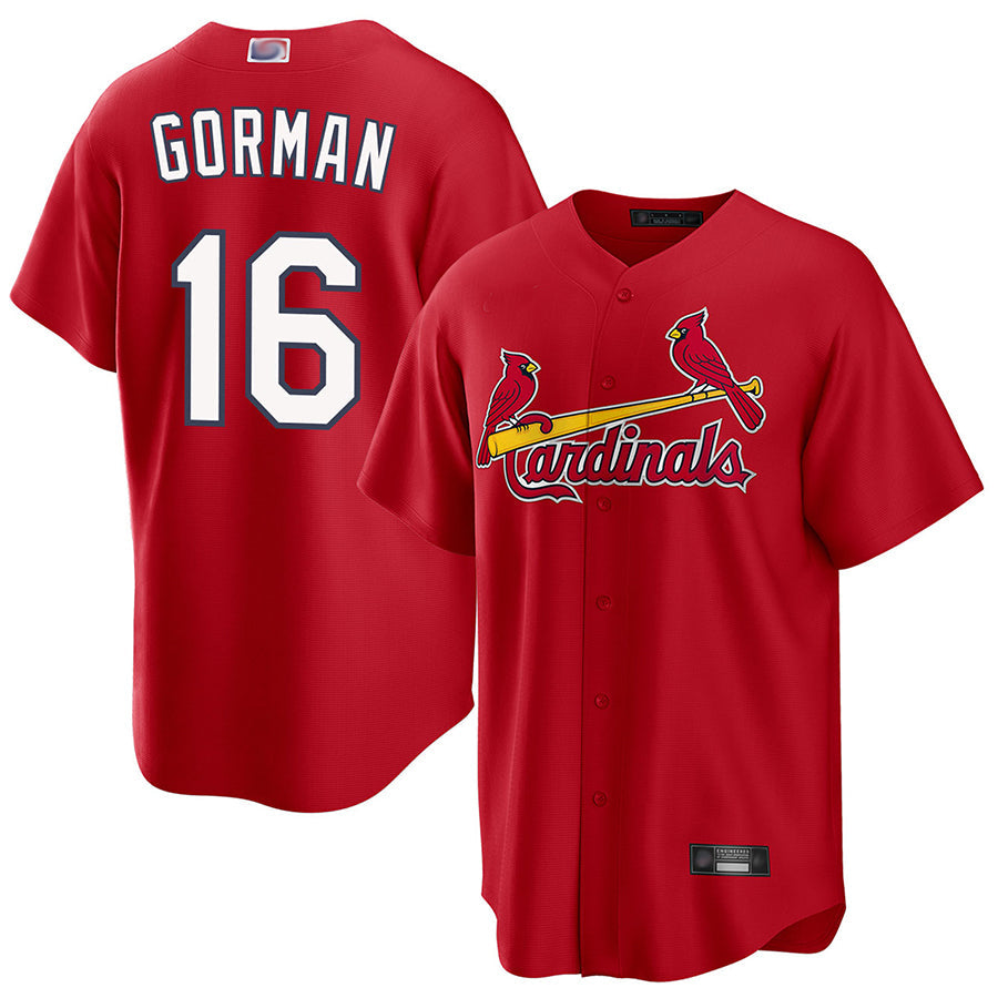 St.Louis Cardinals #16 Nolan Gorman Player Replica Red Baseball Jerseys baseball jersey product view 1