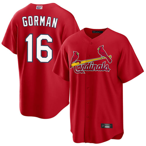 St.Louis Cardinals #16 Nolan Gorman Player Replica Red Baseball Jerseys baseball jersey product view 1