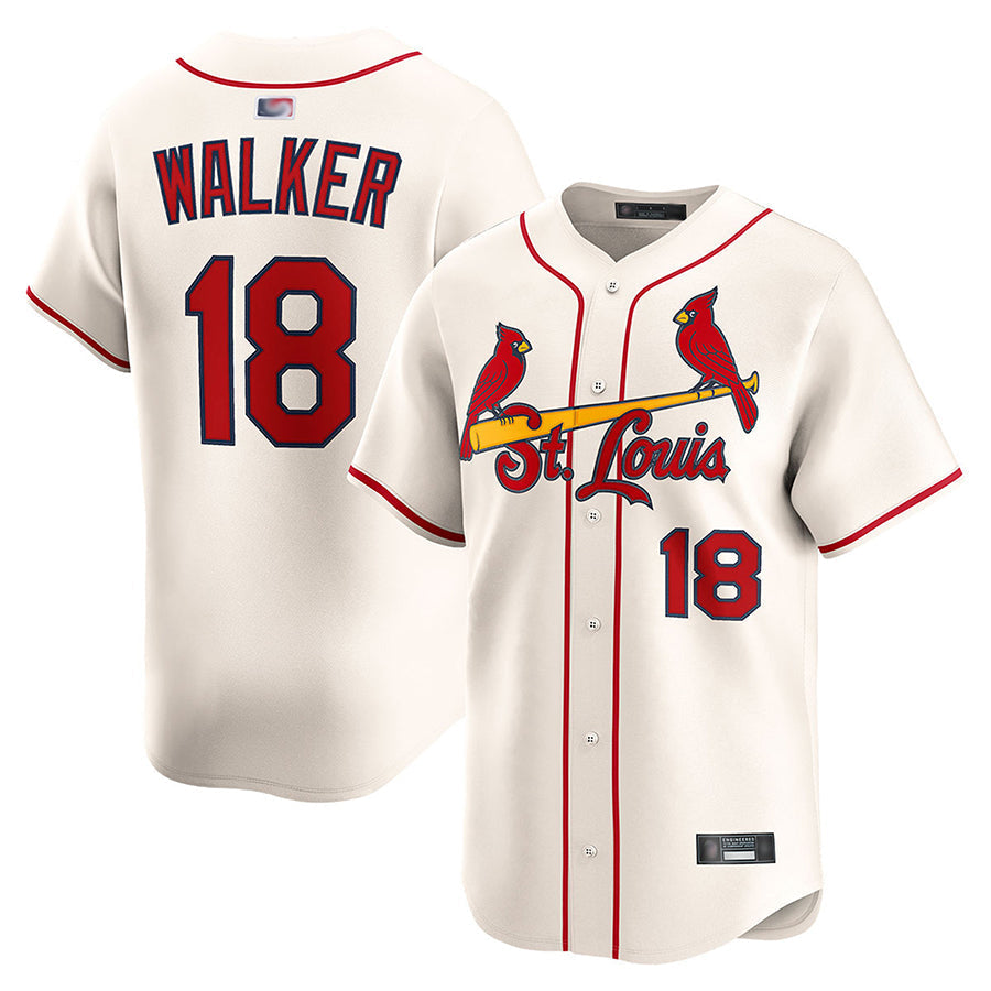 St.Louis Cardinals #18 Jordan Walker Player Cream Limited Baseball Jerseys baseball jersey product view 1