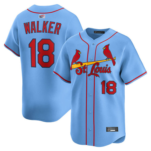 St.Louis Cardinals #18 Jordan Walker Player Light Blue Limited Baseball Jerseys baseball jersey product view 1