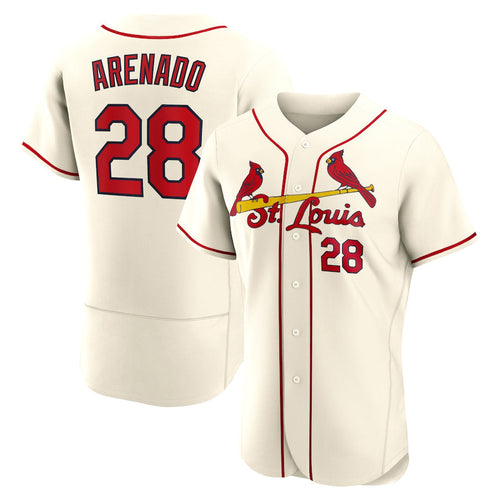 St.Louis Cardinals #28 Nolan Arenado Player Cream Team Baseball Jerseys baseball jersey product view 1