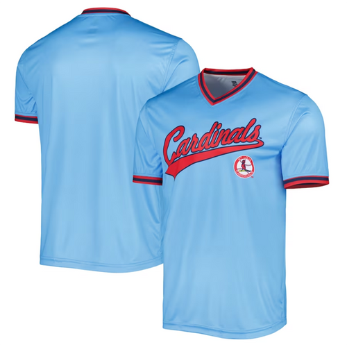 St.Louis Cardinals Blank Player Stitches Light Blue Cooperstown Collection Baseball Jerseys baseball jersey product view 1