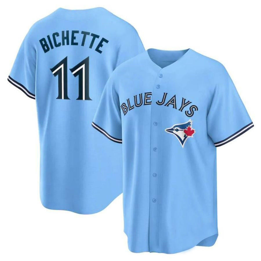 T.Blue Jays #11 Bo Bichette Player Powder Blue Replica Baseball Jerseys baseball jersey product view 1