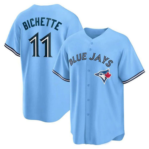 T.Blue Jays #11 Bo Bichette Player Powder Blue Replica Baseball Jerseys baseball jersey product view 1