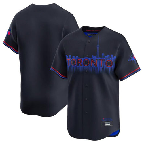 T.Blue Jays Blank Player Navy City Connect Limited Stitched Baseball Jerseys baseball jersey product view 1