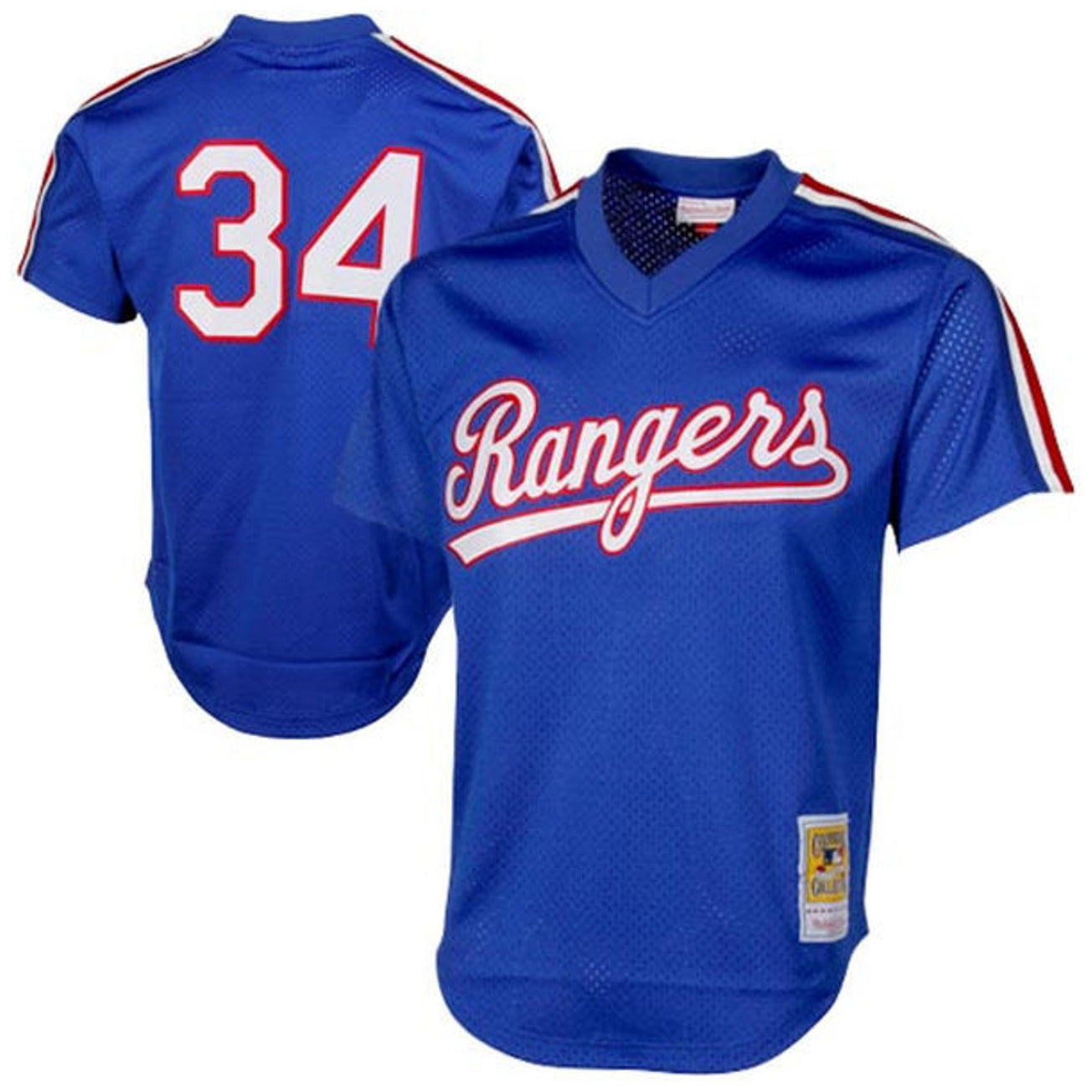 T.Rangers #34 Nolan Ryan Mitchell & Ness Royal 1989 Authentic Cooperstown Collection Baseball Jerseys baseball jersey product view 1
