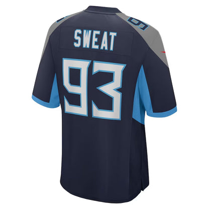 T.Titans #93 T'Vondre Sweat Player Navy Game Stitched American Football Jerseys football jersey product view 1