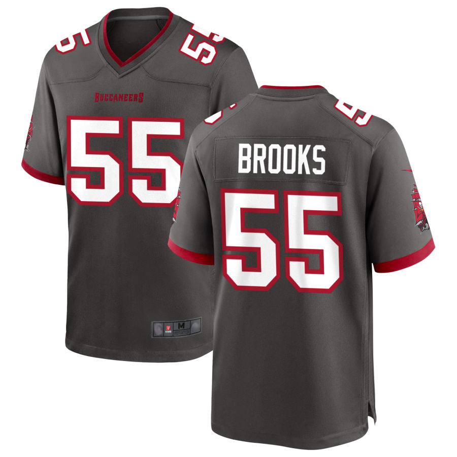 TB.Buccaneers #55 Derrick Brooks Player Pewter Game Football Jerseys football jersey product view 1