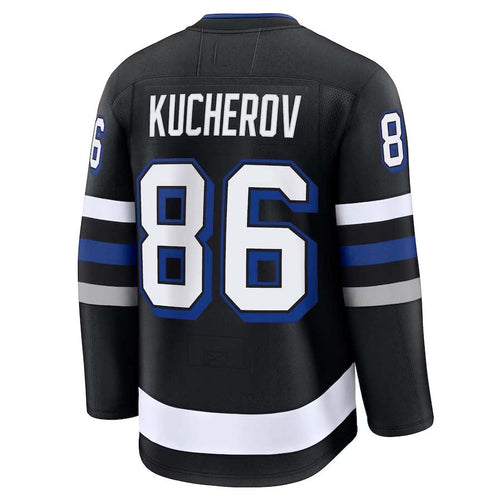 TB.Lightning #86 Nikita Kucherov Supporters Player Game Jersey - Black Stitched American Hockey Jerseys hockey jersey product view 1