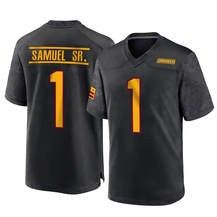 W.Commanders #1 Deebo Samuel Sr Player Black Home Game Football Jerseys football jersey product view 1