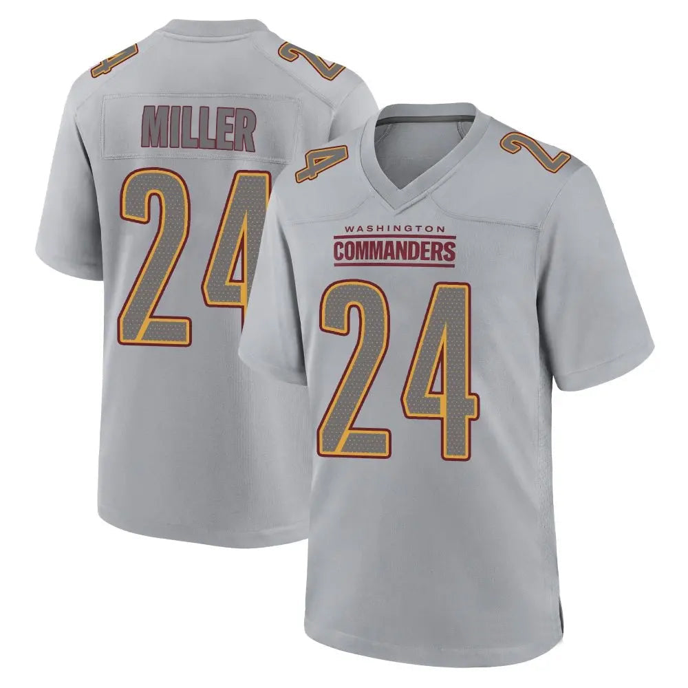 W.Commanders #24 Von Miller Player Carbon Gray Fashion Game Football Jerseys football jersey product view 1