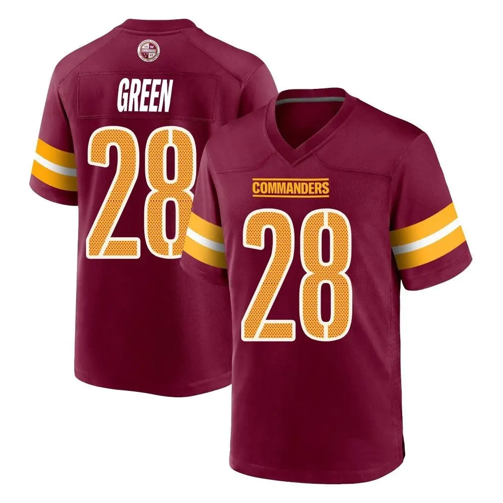 W.Commanders #28 Darrell Green Player Burgundy Home Game Football Jerseys football jersey product view 1