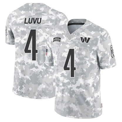 W.Commanders #4 Frankie Luvu Player Limited Arctic Camo Salute to Service Football Jerseys football jersey product view 1