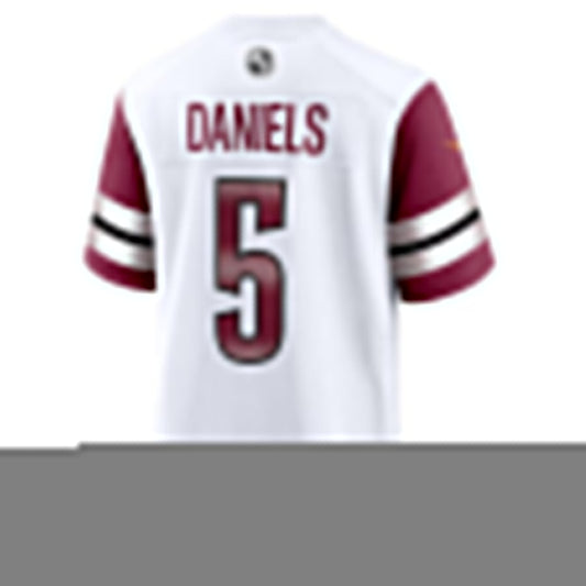 #5 Jayden Daniels Player W.Commanders White Game Football Jerseys football jersey product view 1