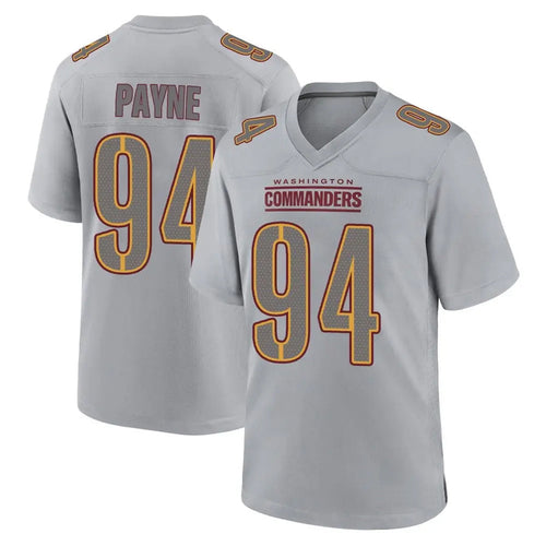 W.Commanders #94 Daron Payne Player Gray Fashion Game Football Jerseys football jersey product view 1