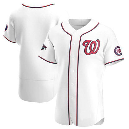 W.Nationals Blank Player White Home Limited Baseball Jerseys baseball jersey product view 1