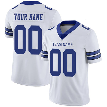 Custom D.Cowboys White Personalized Design Your Own Name and Number for Men Women Youth Jerseys football jersey product view 1