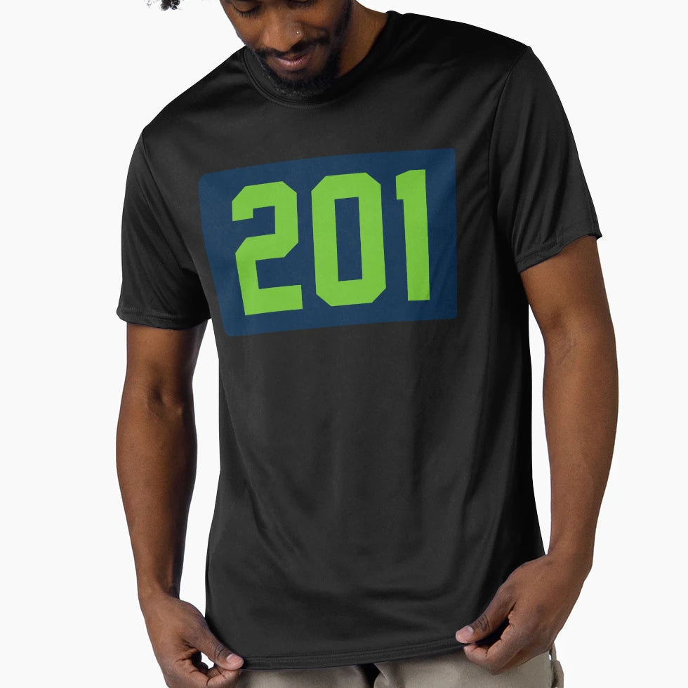 201 Area Code 2022 Green And Blue T-Shirt - Graphic Print Men Women - T-Shirt, Sweatshirt, Hoodie