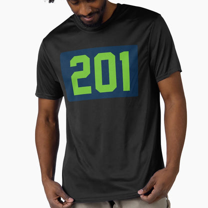 201 Area Code 2022 Green And Blue T-Shirt - Graphic Print Men Women - T-Shirt, Sweatshirt, Hoodie