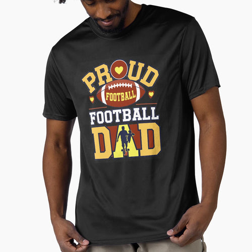 Proud Football Dad T-Shirt - Graphic Print Unisex - T-Shirt, Sweatshirt, Hoodie