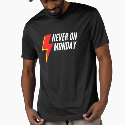 Never Monday 1 0 T-Shirt - Minimalist Print for Adults - T-Shirt, Sweatshirt, Hoodie
