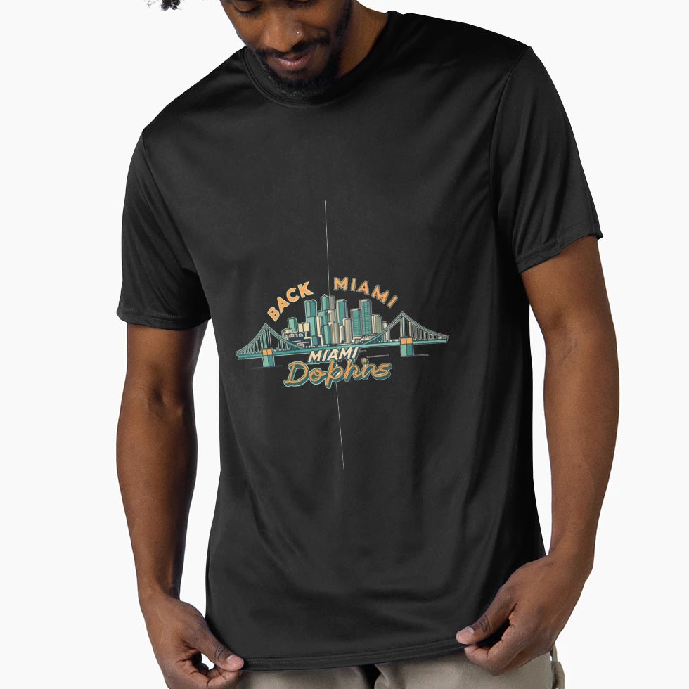 Back Miami Dolphins T-Shirt - Fun Novelty Design Men Women - T-Shirt, Sweatshirt, Hoodie