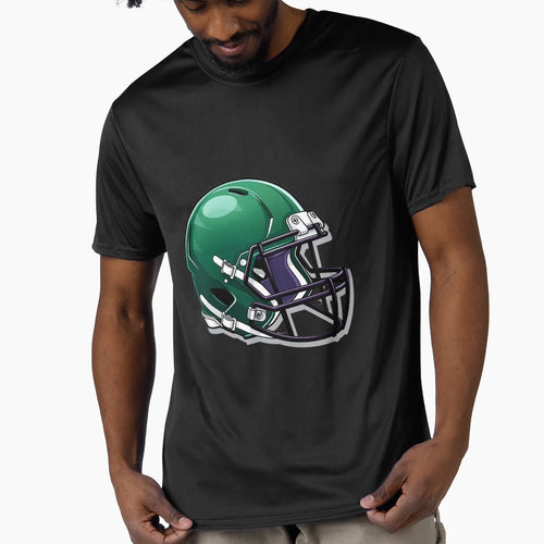 Green Football Helmet T-Shirt - Casual Everyday Wear Men Women - T-Shirt, Sweatshirt, Hoodie