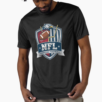 American Football Eagle Shield T-Shirt - Casual Everyday Wear for Adults - T-Shirt, Sweatshirt, Hoodie