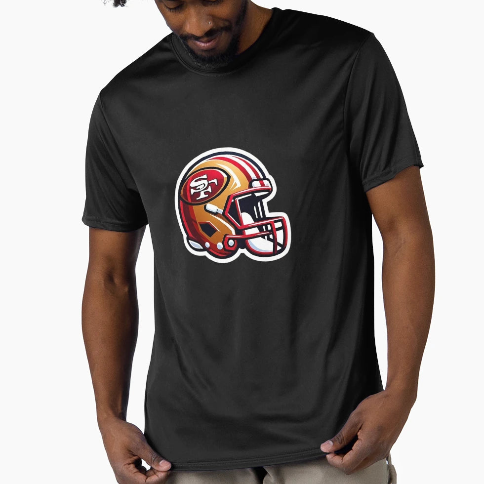 Red Gold Helmet Icon T-Shirt - Unique Graphic Unisex - T-Shirt, Sweatshirt, Hoodie
