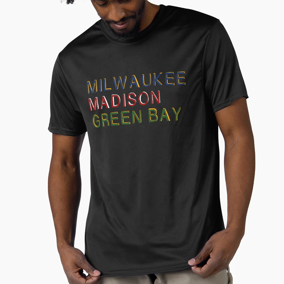 Wisconsin Big 3 T-Shirt - Minimalist Print Unisex - T-Shirt, Sweatshirt, Hoodie