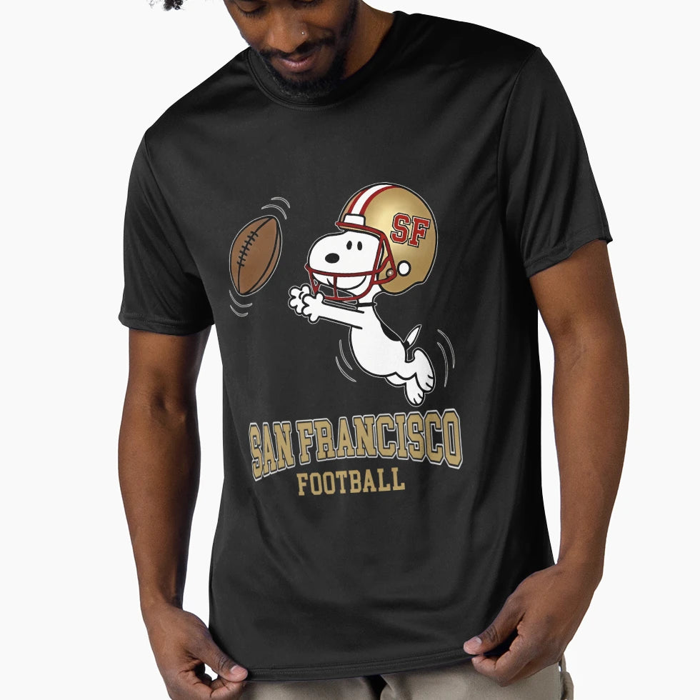 San Francisco Football Snoopy San T-Shirt - Streetwear Style for Adults - T-Shirt, Sweatshirt, Hoodie