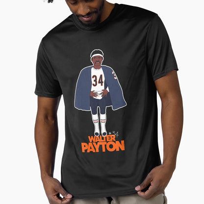 Walter Payton Football Sideline Cape T-Shirt - Trendy Graphic for Adults - T-Shirt, Sweatshirt, Hoodie