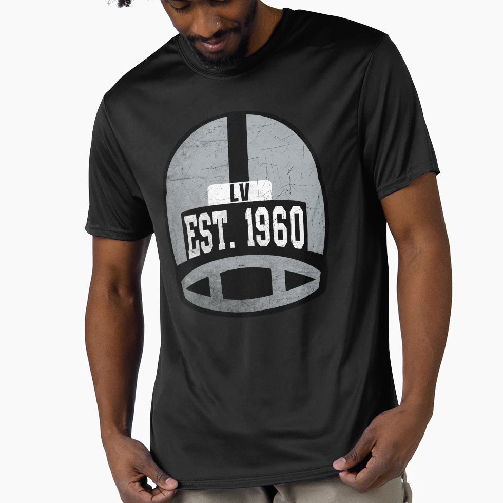 Las Vegas Throwback Football Helmet T-Shirt - Minimalist Print Unisex - T-Shirt, Sweatshirt, Hoodie