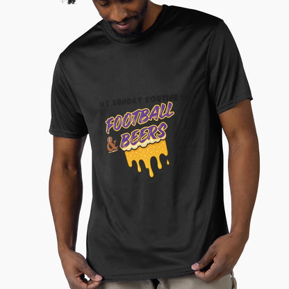 Vikings Sunday Routine Football Beers T-Shirt - Unique Graphic Unisex - T-Shirt, Sweatshirt, Hoodie