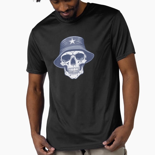 Bucket Hat Skull T-Shirt - Minimalist Print for Adults - T-Shirt, Sweatshirt, Hoodie