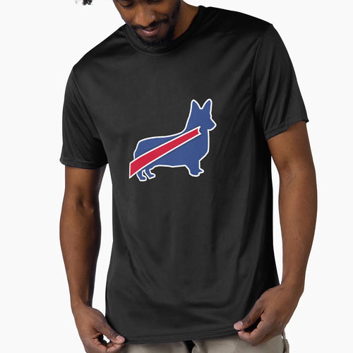 Buffalo Bills Corgi T-Shirt - Minimalist Print for Adults - T-Shirt, Sweatshirt, Hoodie