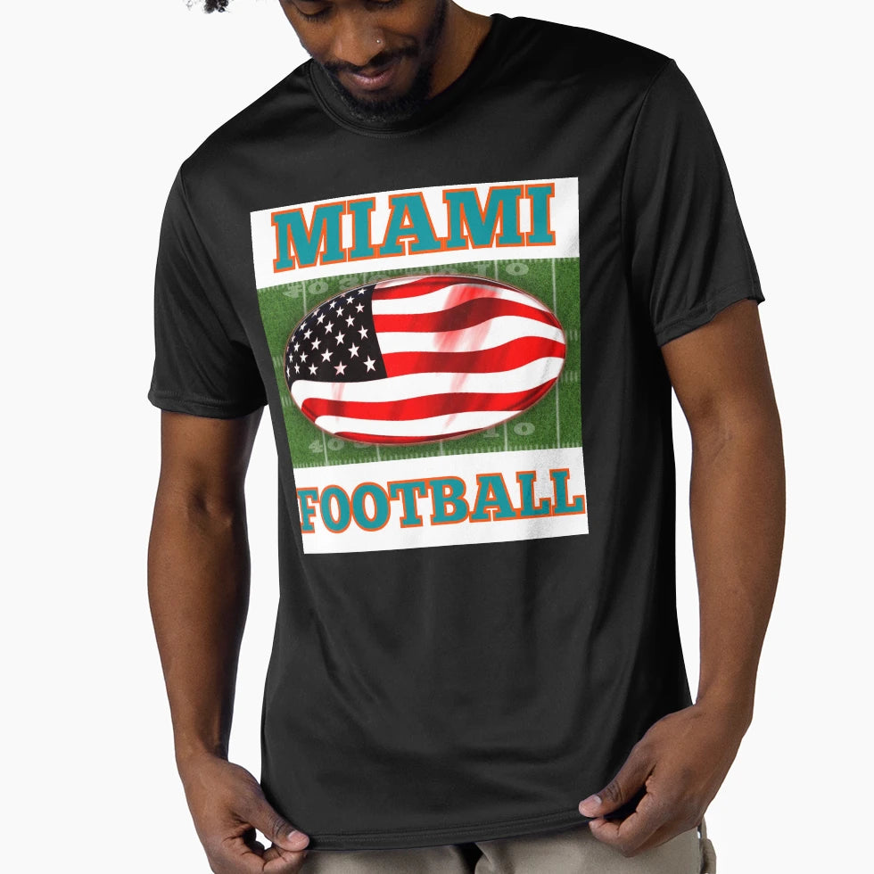 Copy Miami Football T-Shirt - Casual Everyday Wear Unisex - T-Shirt, Sweatshirt, Hoodie