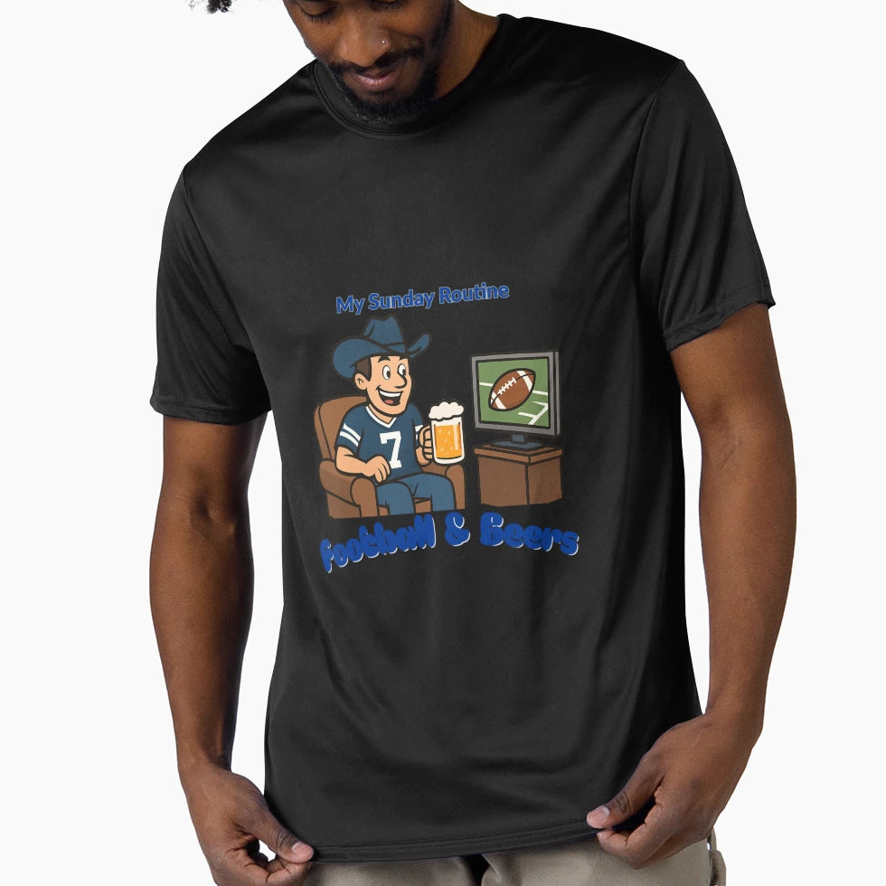 Dallas Cowboys Sunday Routine Football T-Shirt - Graphic Print Men Women - T-Shirt, Sweatshirt, Hoodie