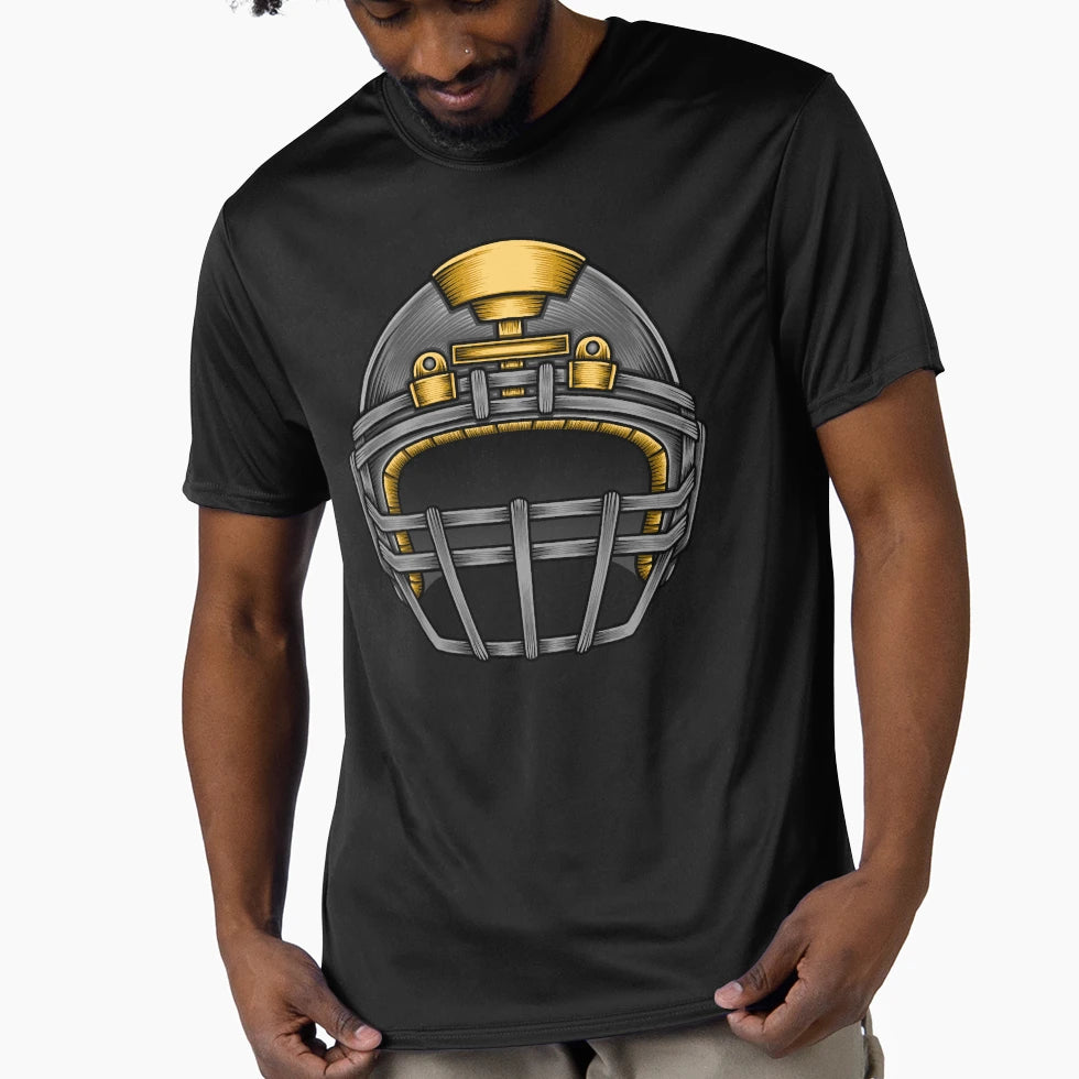 American Football Helmet Illustration T-Shirt - Trendy Graphic Unisex - T-Shirt, Sweatshirt, Hoodie