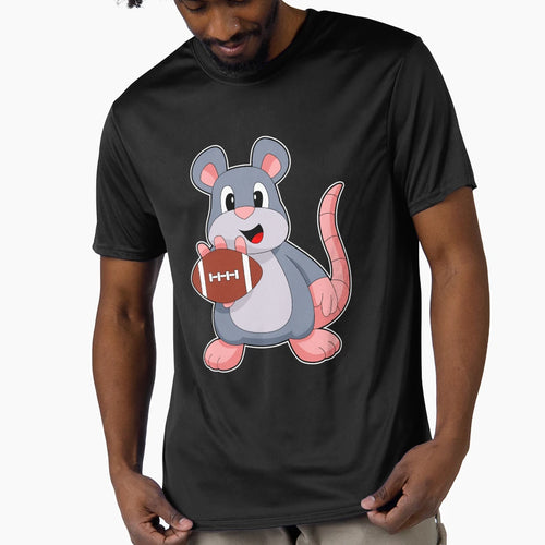 Mouse Football Sports T-Shirt - Casual Everyday Wear for Adults - T-Shirt, Sweatshirt, Hoodie