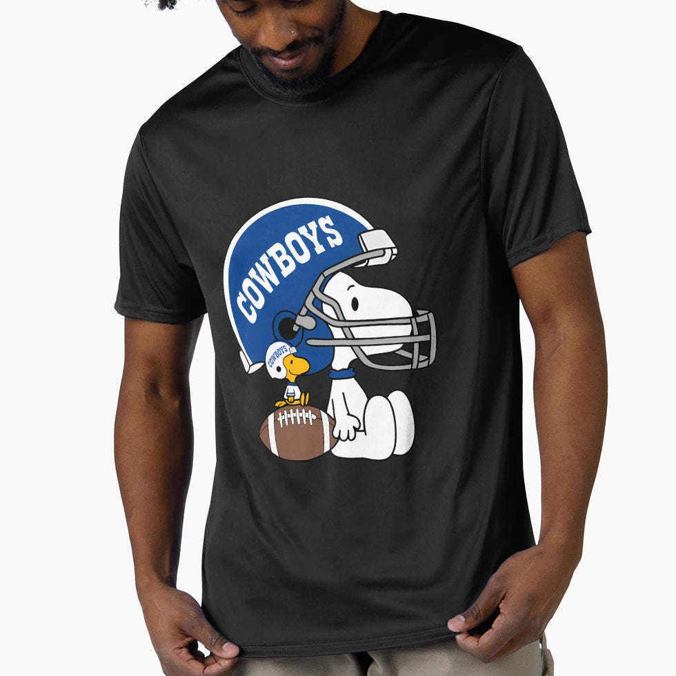 Snoopy And Woodstock Dallas Cowboys T-Shirt - Novelty Apparel Unisex - T-Shirt, Sweatshirt, Hoodie