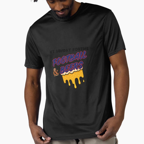 Giants Sunday Football Beers Routine T-Shirt - Aesthetic Graphic Unisex - T-Shirt, Sweatshirt, Hoodie