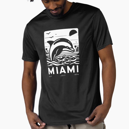 Dolphins Miami T-Shirt - Novelty Apparel for Adults - T-Shirt, Sweatshirt, Hoodie