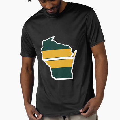 Wisconsin Shape Packers Colors T-Shirt - Graphic Print Men Women - T-Shirt, Sweatshirt, Hoodie