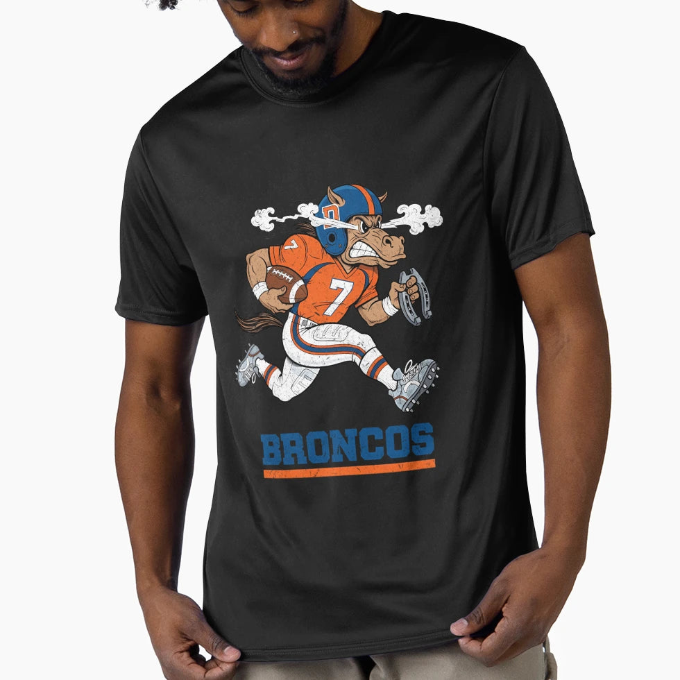 Denver Broncos Football Cartoon T-Shirt - Casual Everyday Wear Men Women - T-Shirt, Sweatshirt, Hoodie