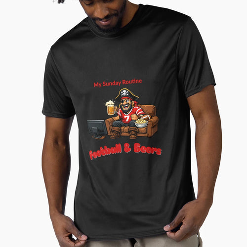 Tampa Bay Buccaneers Sunday Routine T-Shirt - Custom Art Print Unisex - T-Shirt, Sweatshirt, Hoodie